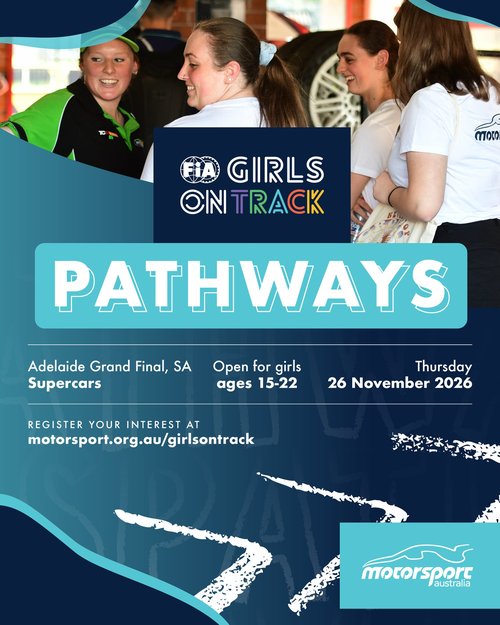 FIA Girls on Track Pathways — track day in Adelaide, SA on Thursday 26 November 2026