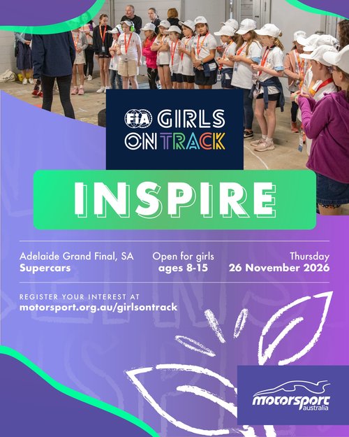 FIA Girls on Track Inspire — track day in Adelaide, SA on Thursday 26 November 2026