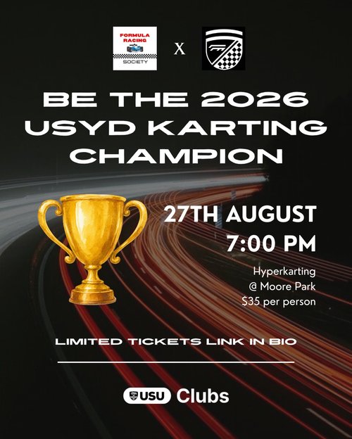 USYD Karting Champion — JDM track day in Sydney, NSW on Thursday 27 August 2026