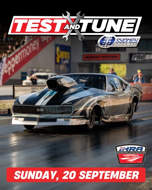 Sydney Dragway Test & Tune — Muscle track day in Sydney, NSW on Sunday 20 September 2026