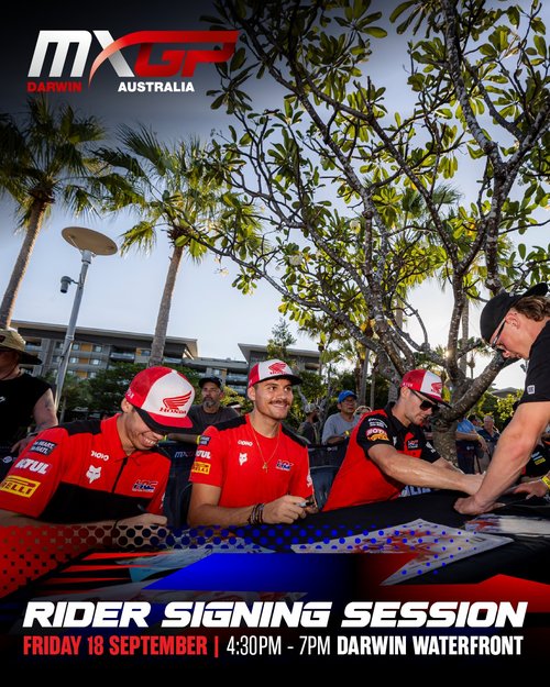MXGP Rider Signing Session — spectator event in Darwin, NT on Friday 18 September 2026