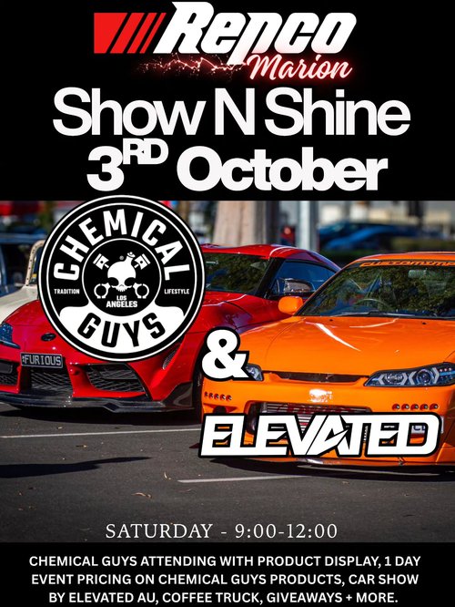 Repco Marion Show N Shine — JDM car meet in Adelaide, SA on Saturday 3 October 2026