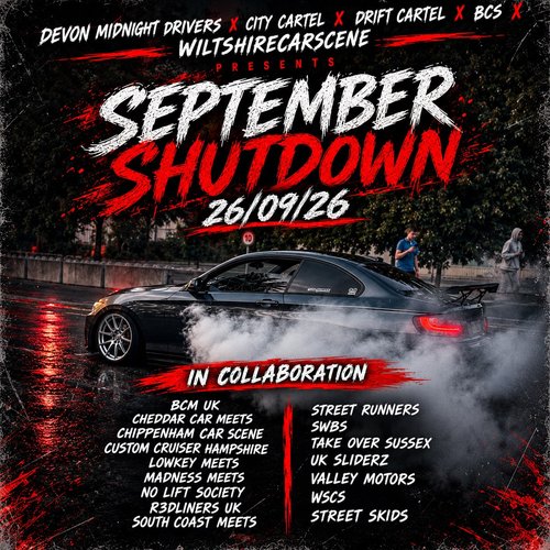 September Shutdown — JDM car meet in International on Saturday 26 September 2026