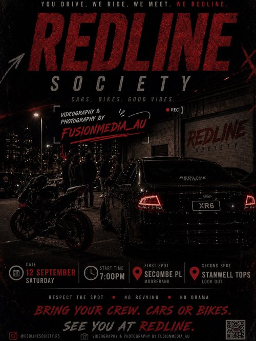 Redline Society First Official Meet — JDM/Muscle car meet in Sydney, NSW on Saturday 12 September 2026