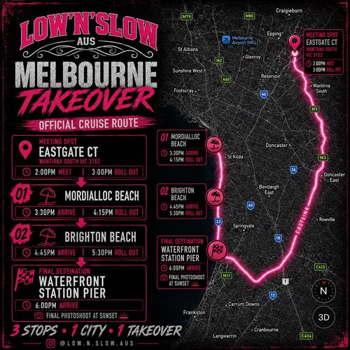 Melbourne Takeover — Stance/Classic car meet in Melbourne, VIC on Saturday 3 October 2026