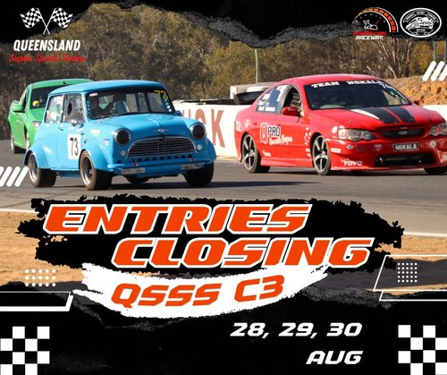 Queensland Super Sprint Series Round 3 — Muscle track day in Toowoomba, QLD on Friday 28 August 2026