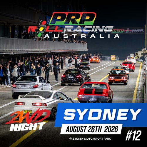 Roll Racing Sydney 2WD Night — JDM/Muscle track day in Sydney, NSW on Wednesday 26 August 2026