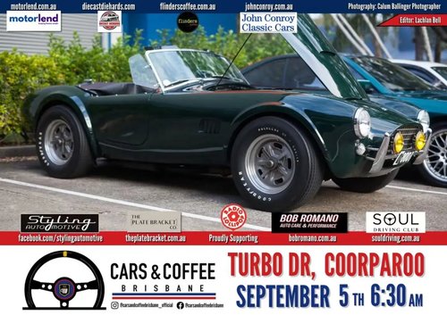 Cars & Coffee Brisbane — Classic car meet in Brisbane, QLD on Saturday 5 September 2026