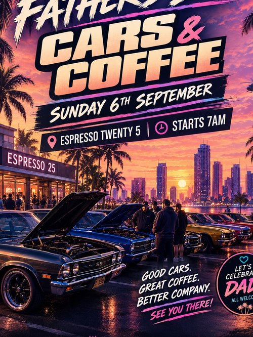 Father's Day Cars & Coffee — car meet in Gold Coast, QLD on Sunday 6 September 2026