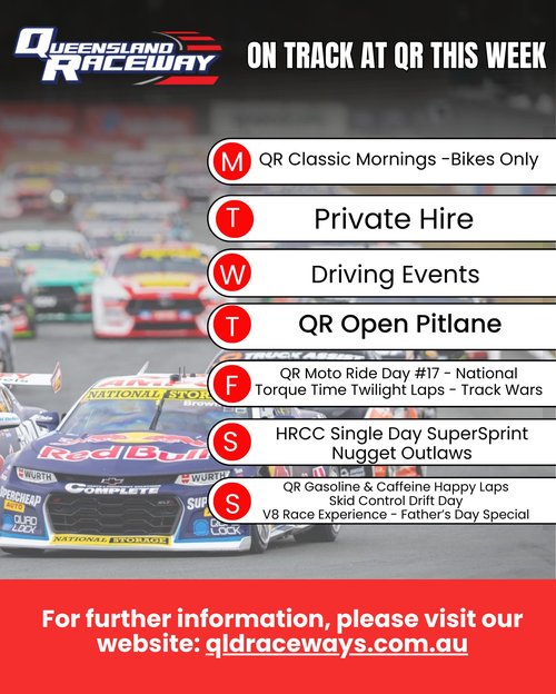 QR Gasoline & Caffeine Happy Laps — track day in Brisbane, QLD on Sunday 6 September 2026