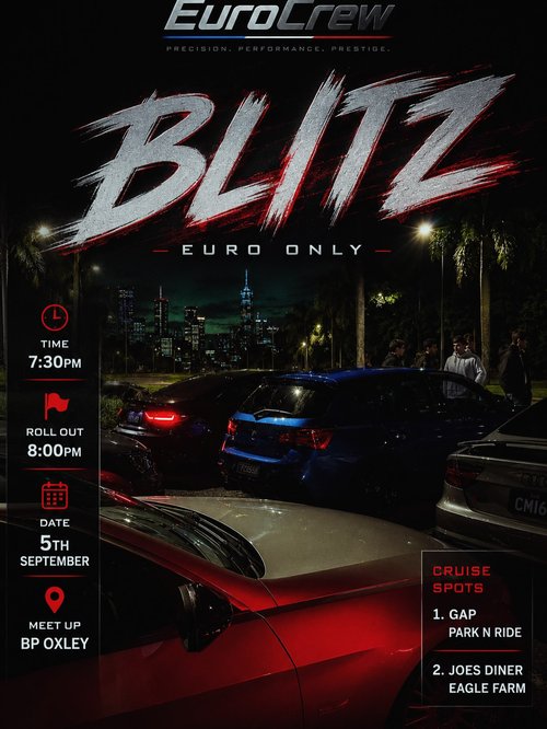 BLITZ — Euro car meet in Brisbane, QLD on Saturday 5 September 2026