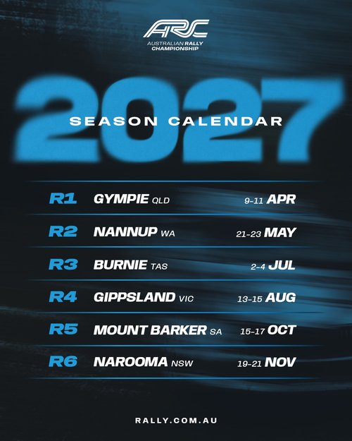 Australian Rally Championship - Round 1: Gympie — spectator event in Brisbane, QLD on Friday 9 April 2027
