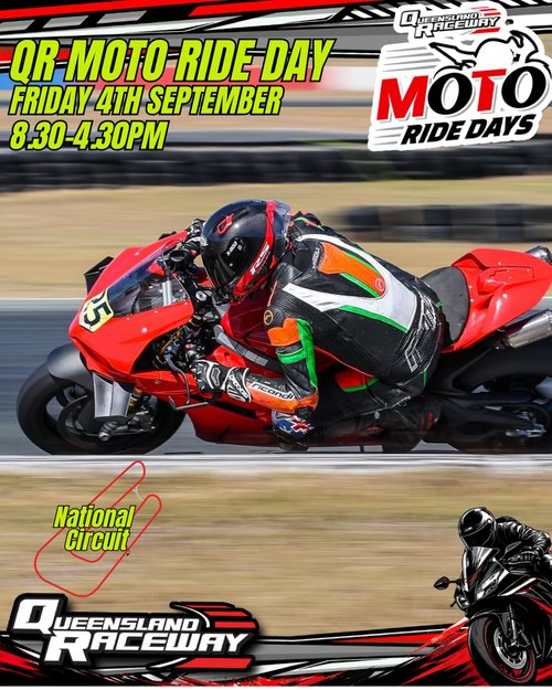 QR Moto Ride Day — track day in Brisbane, QLD on Friday 4 September 2026