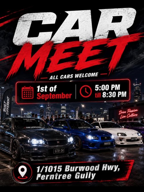 Kebab Thyme Car Meet — JDM car meet in Melbourne, VIC on Tuesday 1 September 2026