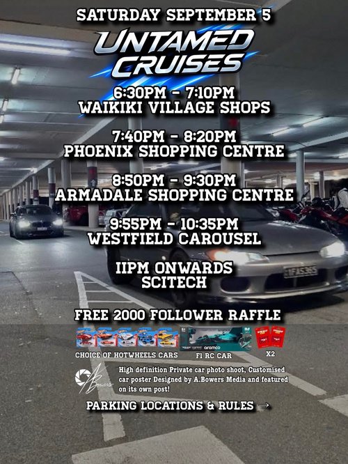 Untamed Cruises — Muscle car meet in Perth, WA on Saturday 5 September 2026