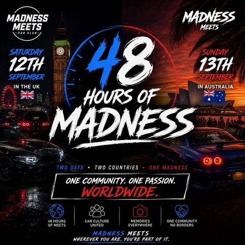 48 Hours of Madness — Muscle/JDM car meet in Sydney, NSW on Saturday 12 September 2026