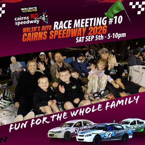Walsh's Auto Race Meeting #10 — Muscle spectator event in Cairns, QLD on Saturday 5 September 2026