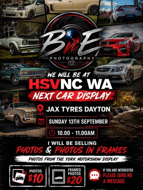 HSVNC WA Car Display — Classic/Muscle car meet in Perth, WA on Sunday 13 September 2026