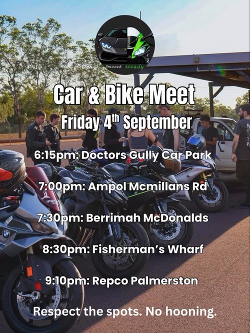 Smoothnsteady Pop Up Meet — car meet in Darwin, NT on Friday 4 September 2026