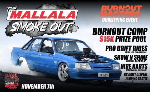 The Mallala Smoke Out — Muscle spectator event in Adelaide, SA on Saturday 7 November 2026