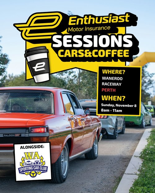 Enthusiast Sessions Cars & Coffee — Classic/Muscle car meet in Perth, WA on Sunday 8 November 2026