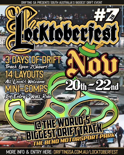 Locktoberfest #7 — JDM spectator event in Adelaide, SA on Friday 20 November 2026