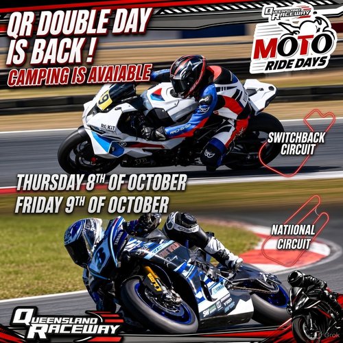 QR Moto Ride Day - Double Day — track day in Brisbane, QLD on Thursday 8 October 2026