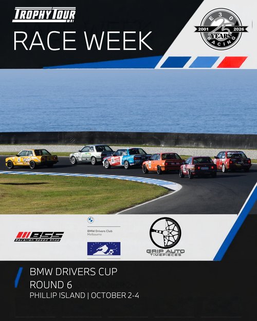 BMW Drivers Cup Round 6 — Euro spectator event in Melbourne, VIC on Friday 2 October 2026