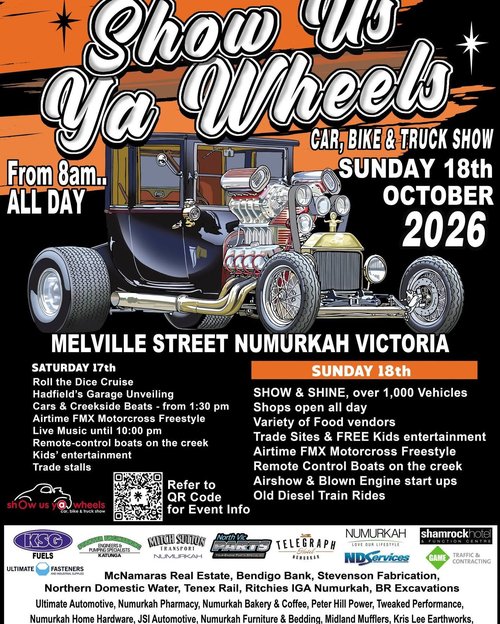 Show Us Ya Wheels — Muscle/Classic spectator event in Melbourne, VIC on Saturday 17 October 2026