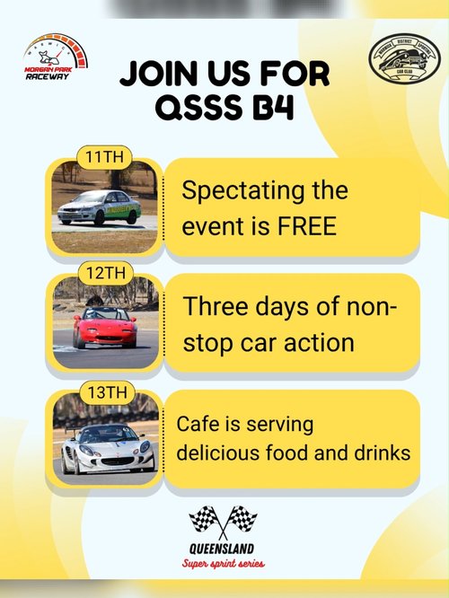 Queensland Super Sprint Series - B Series Round 4 — Euro/JDM track day in Brisbane, QLD on Friday 2 October 2026