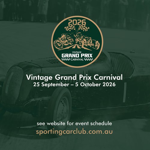 Vintage Grand Prix Carnival — Classic spectator event in Adelaide, SA on Friday 25 September 2026
