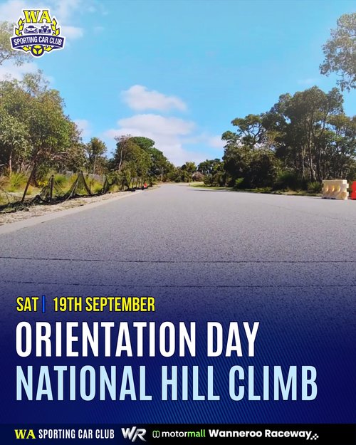 Orientation Day - Australian National Hill Climb Championships — Classic track day in Perth, WA on Saturday 19 September 2026