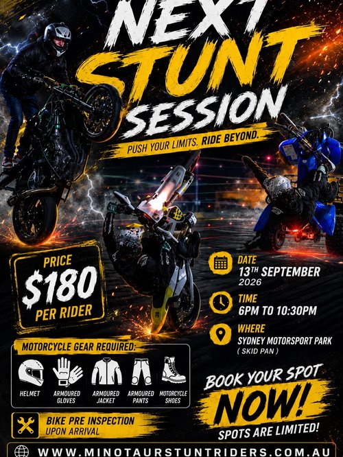 Next Stunt Session — track day in Sydney, NSW on Sunday 13 September 2026