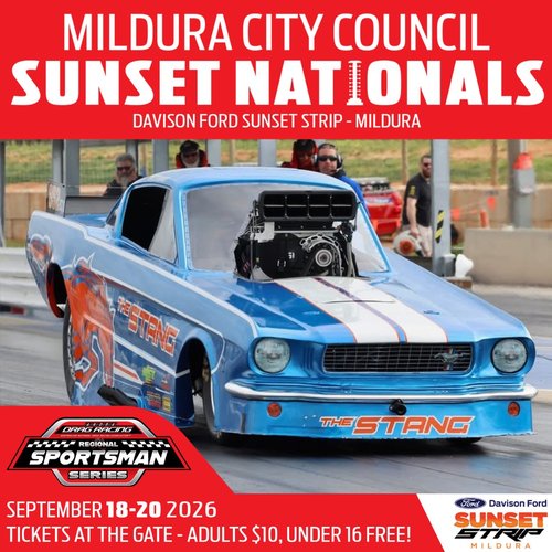 Mildura City Council Sunset Nationals — Muscle spectator event in Melbourne, VIC on Friday 18 September 2026