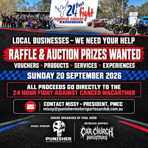 24 Hour Fight Against Cancer Charity Cruise — car meet in Sydney, NSW on Sunday 20 September 2026