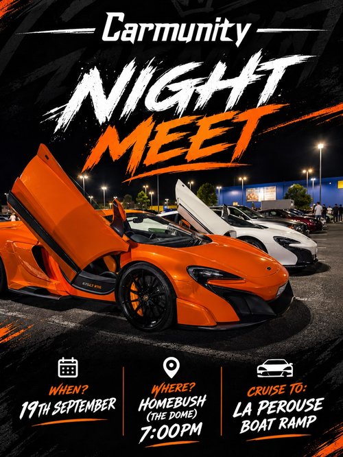 Carmunity Night Meet — JDM/Euro car meet in Sydney, NSW on Saturday 19 September 2026