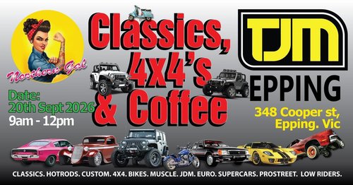 Classics, 4x4's & Coffee — 4x4/Classic car meet in Melbourne, VIC on Sunday 20 September 2026