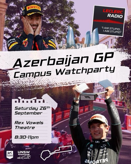 Azerbaijan GP Campus Watchparty — car meet in Sydney, NSW on Saturday 26 September 2026