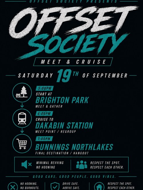 Offset Society Meet & Cruise — Stance car meet in Brisbane, QLD on Saturday 19 September 2026