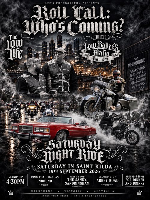 Saturday Night Ride — Classic/Muscle car meet in Melbourne, VIC on Saturday 19 September 2026
