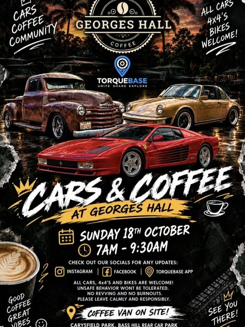 Cars & Coffee at Georges Hall — 4x4 car meet in Sydney, NSW on Sunday 18 October 2026