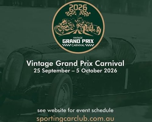Vintage Grand Prix Carnival — Classic spectator event in Adelaide, SA on Friday 25 September 2026
