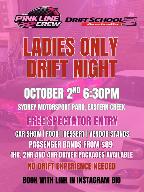 Ladies Only Drift Night — JDM spectator event in Sydney, NSW on Friday 2 October 2026