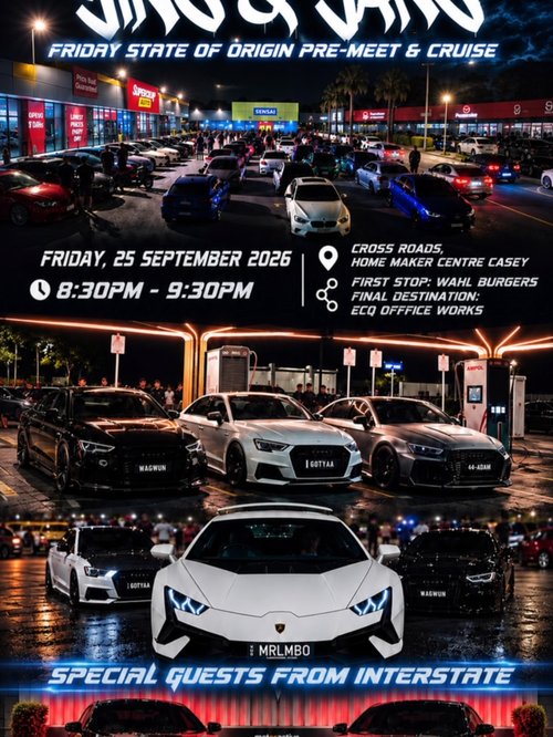 Friday State of Origin Pre-Meet & Cruise — Euro/Exotic car meet in Sydney, NSW on Friday 25 September 2026