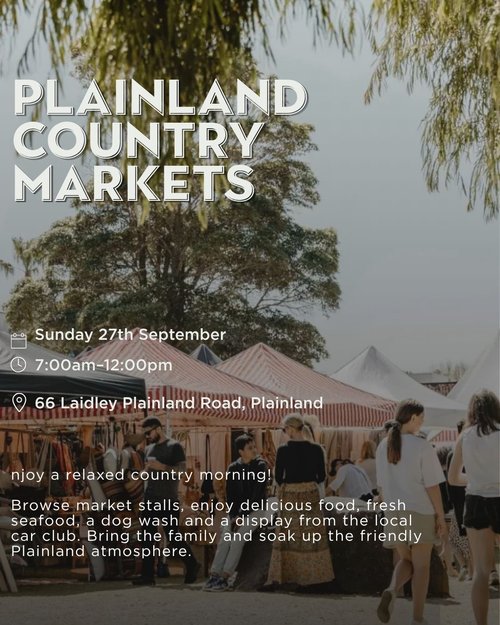 Plainland Country Markets — car meet in Brisbane, QLD on Sunday 27 September 2026