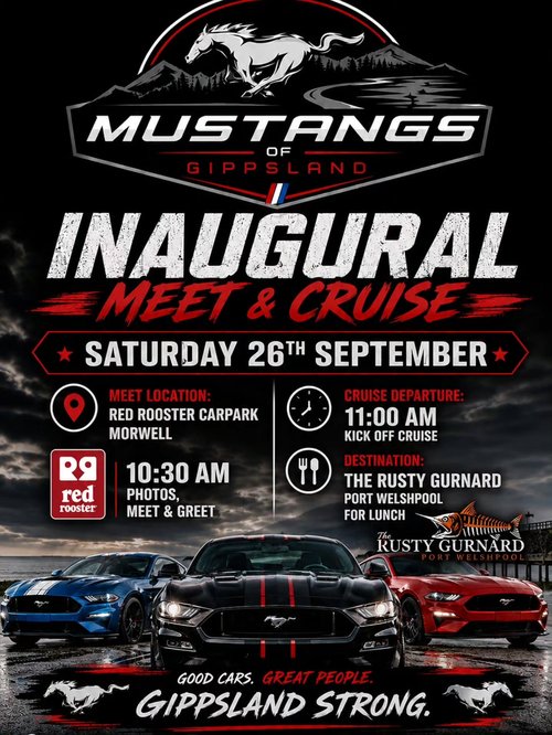 Inaugural Meet & Cruise — Muscle car meet in Melbourne, VIC on Saturday 26 September 2026