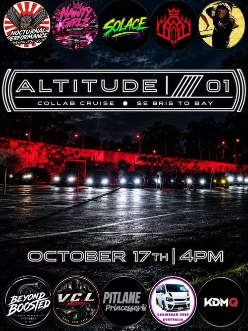 Altitude // 01 Collab Cruise — JDM car meet in Brisbane, QLD on Saturday 17 October 2026