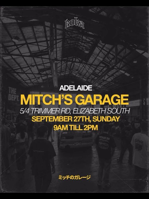 Mitch's Garage x Koka Dept Cars & Coffee — JDM car meet in Melbourne, VIC on Sunday 27 September 2026