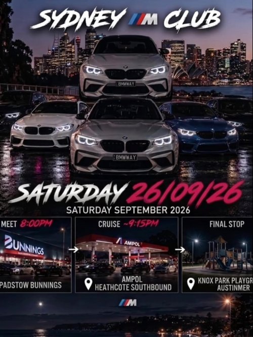 THEBMWAY X END OF MONTH CRUISE — Euro car meet in Sydney, NSW on Saturday 26 September 2026