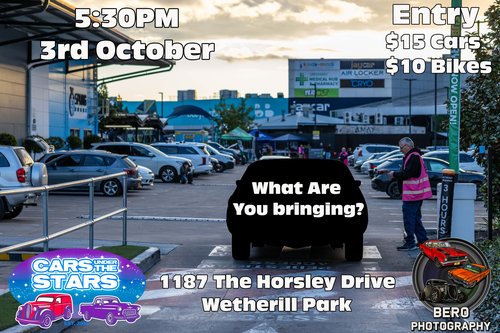 Cars Under The Stars — Classic car meet in Sydney, NSW on Saturday 3 October 2026